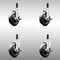 Service Caster 5 Inch 316SS Soft Rubber Swivel 7/8 Inch Expanding Stem Caster Set Brake SCC SCC-SS316EX20S514-SRS-TLB-78-4 - alternate 1